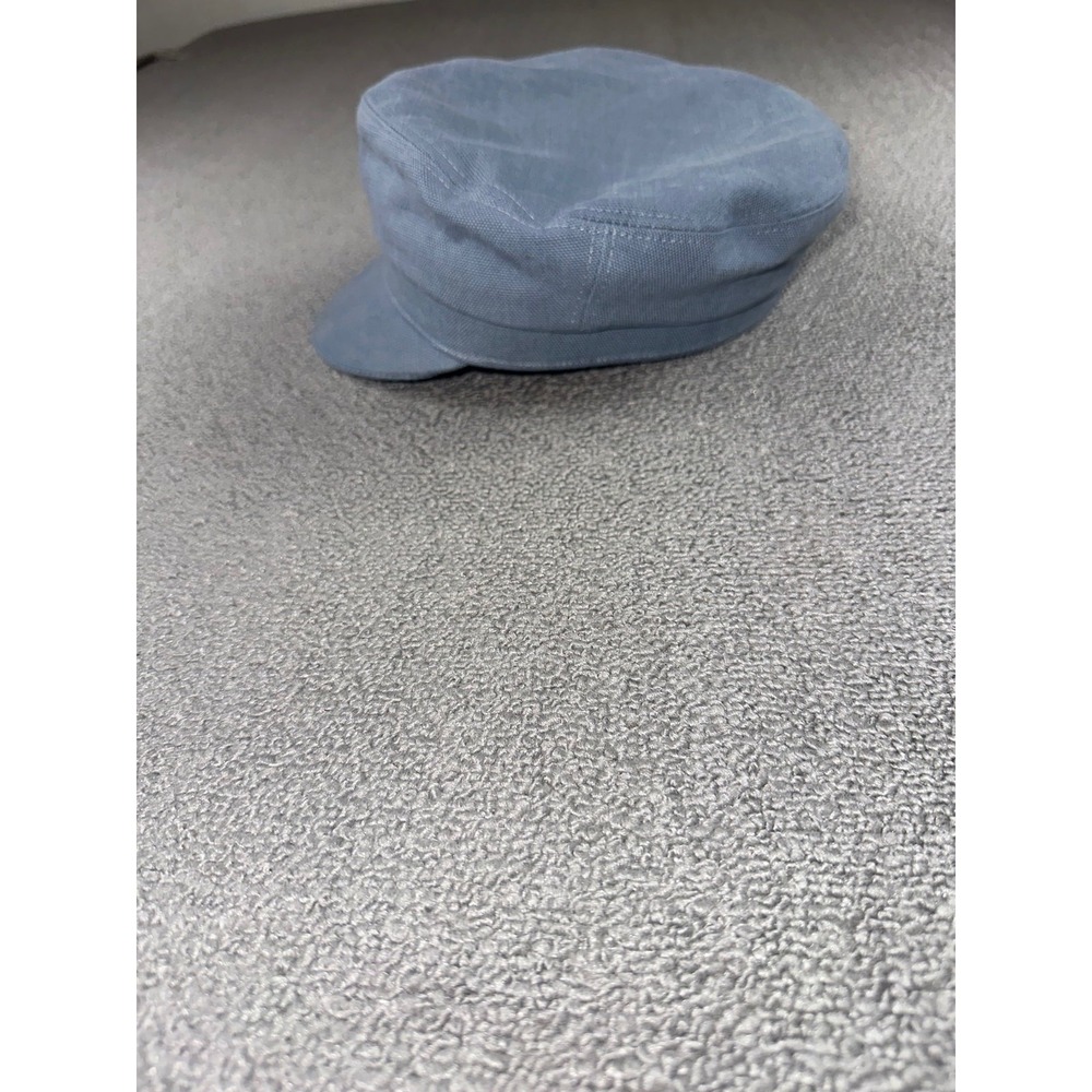 Isabel Marant Newsboy Cap Women 58 Blue Evie Cotton France Made Lined Travel - Picture 4 of 9
